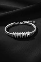 Diamond Coil Link Bracelet-Saleh Sallom