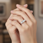 Three Stone Round Diamond Ring in White Gold | 2.40 Carat | VS1 Clarity | Trilogy Engagement Ring | Saleh Sallom-Saleh Sallom