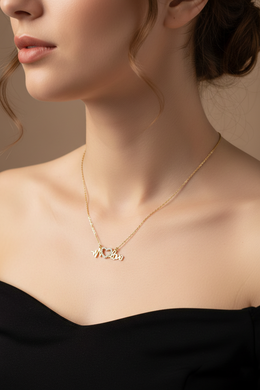 Yellow Gold “Heartbeat Love” Diamond Necklace-Saleh Sallom
