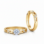 Gold-Plated Sterling Silver (Couple Set)-Saleh Sallom