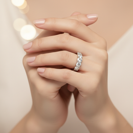 Five Stone Round Diamond Band in White Gold | 1.25 Carat | VS1 Clarity | Luxury Anniversary Ring | Saleh Sallom-Saleh Sallom