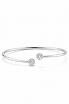 Natural Diamond Open Bangle Bracelet-Saleh Sallom
