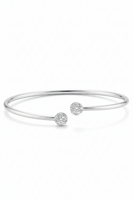 Natural Diamond Open Bangle Bracelet-Saleh Sallom