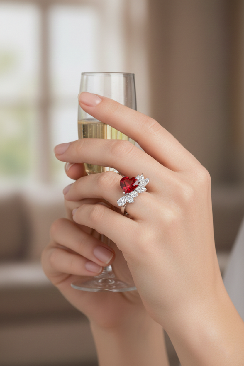 18K White Gold with Natural Diamond Accents-Saleh Sallom