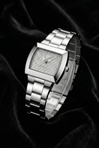 Saleh Sallom Diamond Pavé Watch in Stainless Steel – 0.48 CT Natural Diamonds-Saleh Sallom