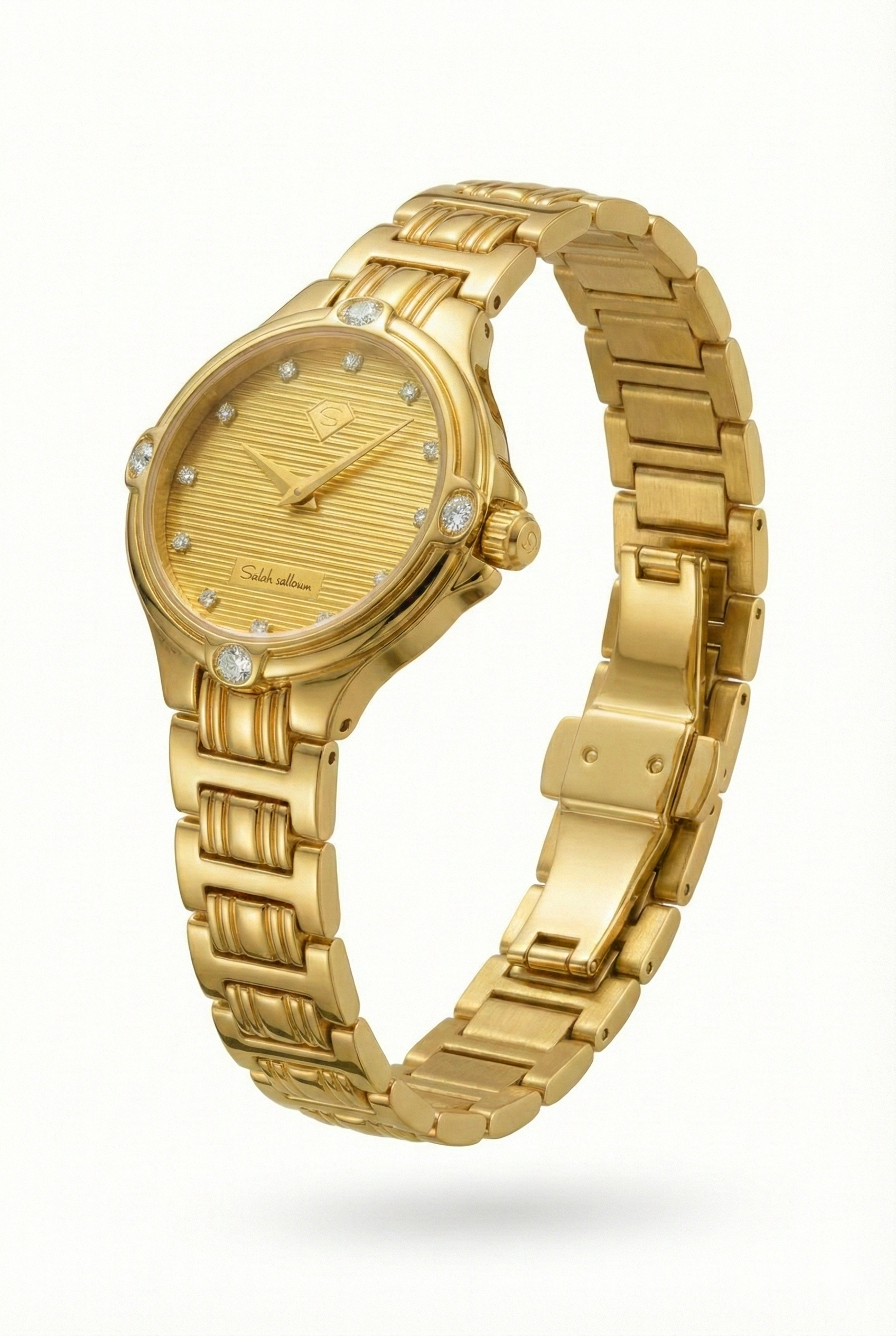 Saleh Sallom 18K Yellow Gold Diamond Watch – 1.50 Carat Natural Diamonds (D Color, VS–SI Clarity)-Saleh Sallom Main image