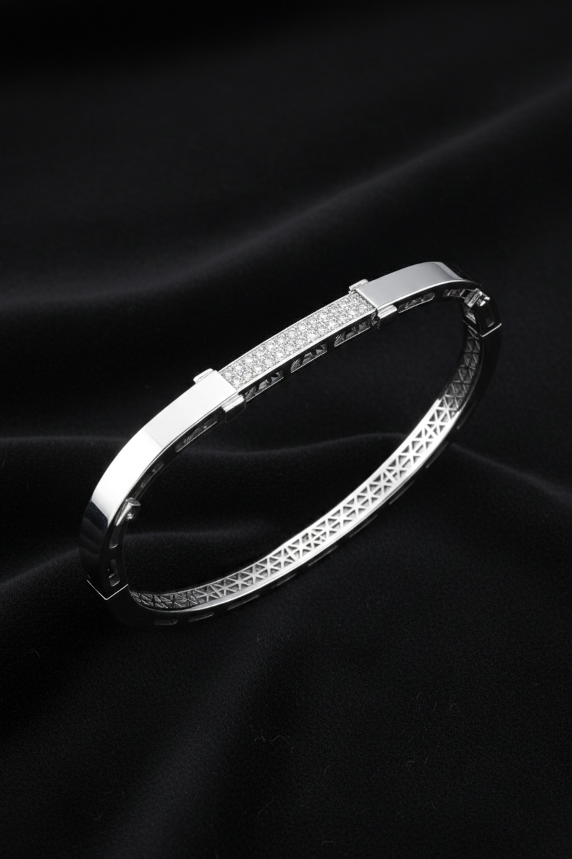 Natural Diamond ID Bracelet-Saleh Sallom