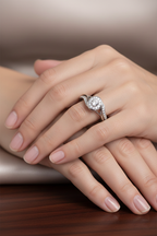 14K White Gold with Natural Diamond Accents-Saleh Sallom