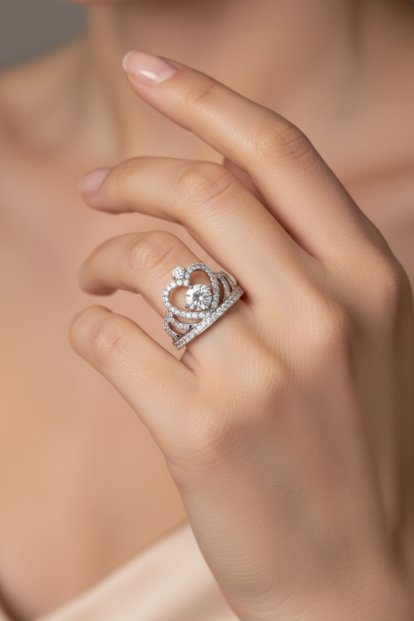 Crown-Inspired Laboratory-Grown Diamond Ring-Saleh Sallom
