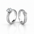 Rhodium-Plated Sterling Silver (Couple Set)-Saleh Sallom