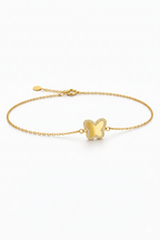 Butterfly American Diamond Bracelet in Gold-Plated Sterling Silver-Saleh Sallom