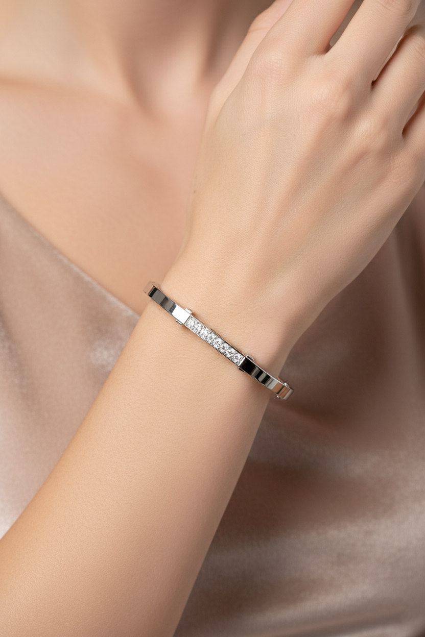 Natural Diamond ID Bracelet-Saleh Sallom