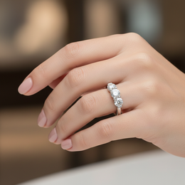 Five Stone Round Diamond Ring in White Gold | 2.18 Carat | VS1 Clarity | Luxury Anniversary Band | Saleh Sallom-Saleh Sallom