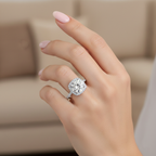 Round Brilliant Halo Diamond Ring in White Gold | 3.18 Carat | Luxury Engagement Ring | Saleh Sallom-Saleh Sallom