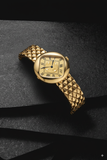Natural Diamond Watch – 0.01 ct | Swiss-made Movement | 24K Gold-Plated