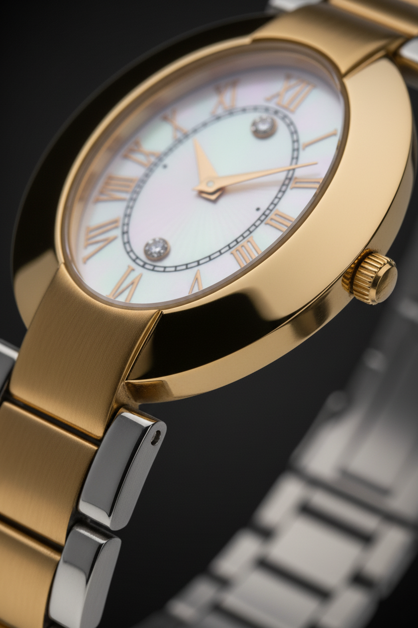 Golden Harmony Diamond Watch-Saleh Sallom