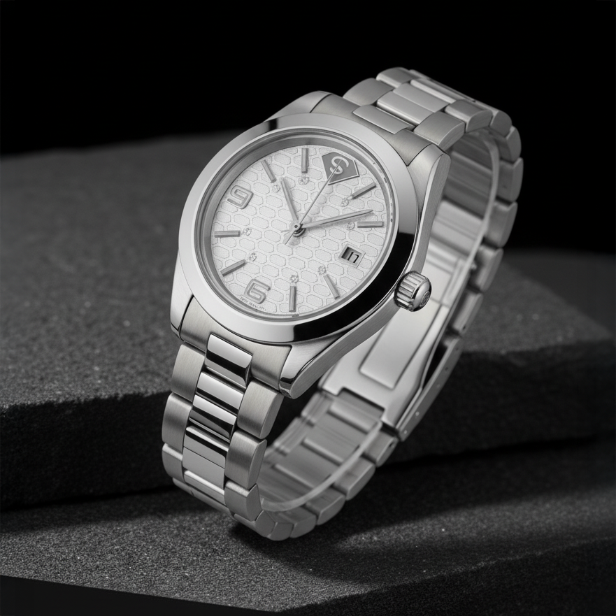 Hexagon Diamond Watch-Saleh Sallom