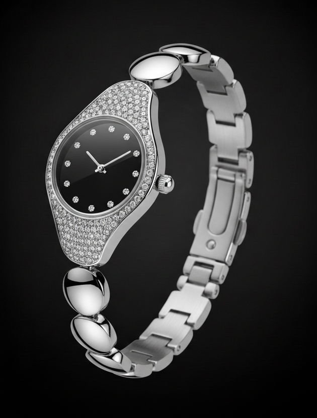 Noir Halo Diamond Watch-Saleh Sallom