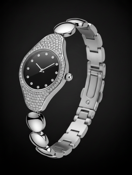 Noir Halo Diamond Watch-Saleh Sallom