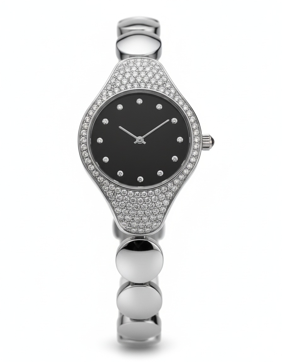 Noir Halo Diamond Watch-Saleh Sallom