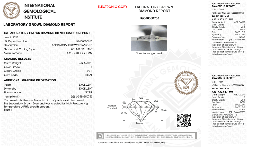LAB GROWN DIAMOND BY SALEH SALLOM | 0.32 CT - Saleh Sallom