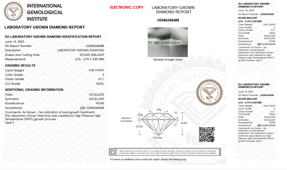 LAB GROWN DIAMOND BY SALEH SALLOM | 0.40 CT - Saleh Sallom