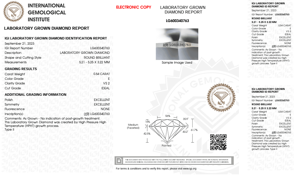 LAB GROWN DIAMOND BY SALEH SALLOM | 0.54 CT - Saleh Sallom