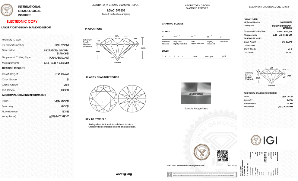 LAB GROWN DIAMOND BY SALEH SALLOM | 0.96 CT - Saleh Sallom