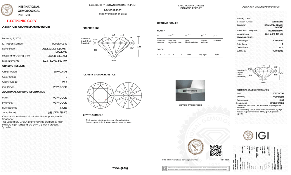 LAB GROWN DIAMOND BY SALEH SALLOM | 0.99 CT - Saleh Sallom