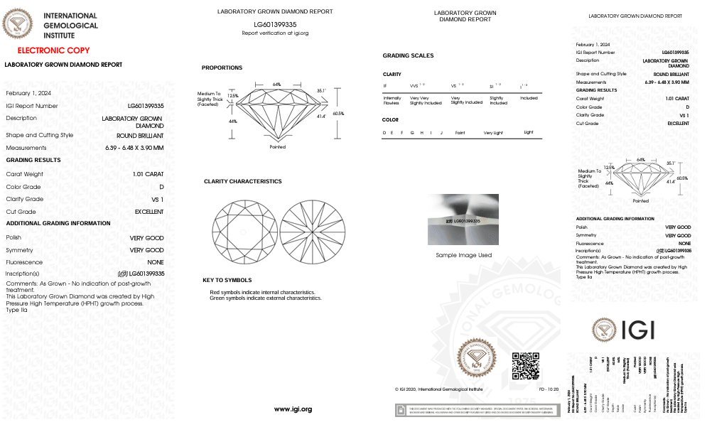 LAB GROWN DIAMOND BY SALEH SALLOM | 1.O1 CT - Saleh Sallom