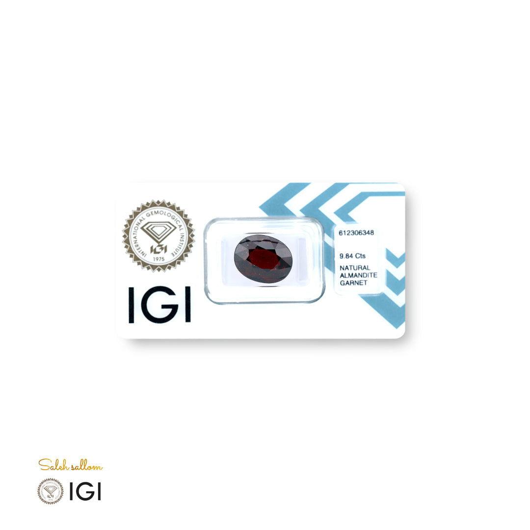Natural Almandite Garnet - 9.84 CT - Saleh Sallom