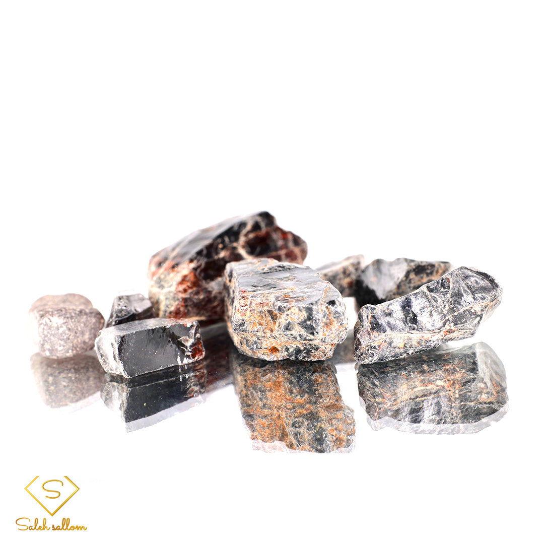 Natural Rough Garnet - 9 pcs - Saleh Sallom
