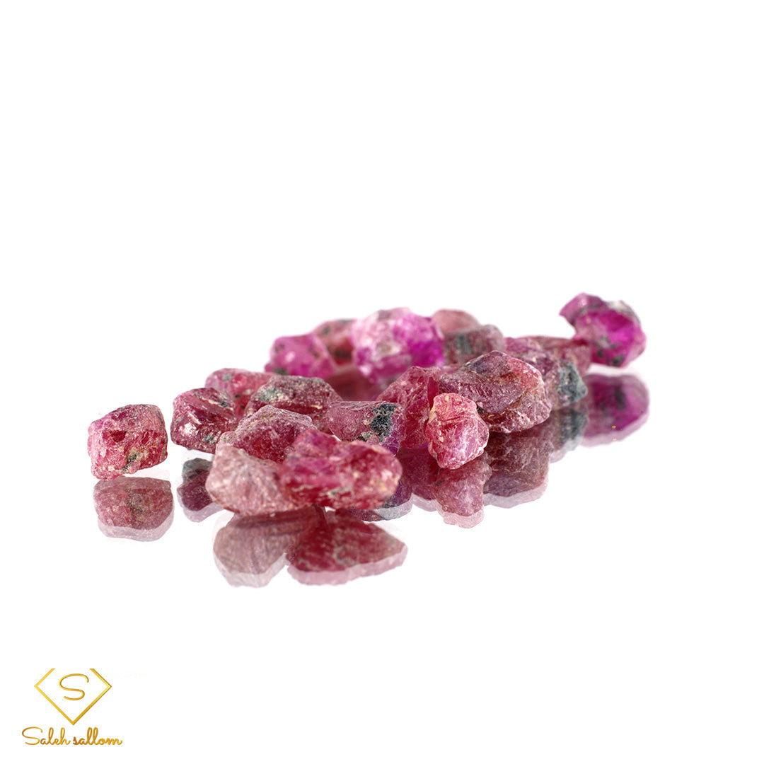 Natural Rough Ruby - 20 pcs - Saleh Sallom