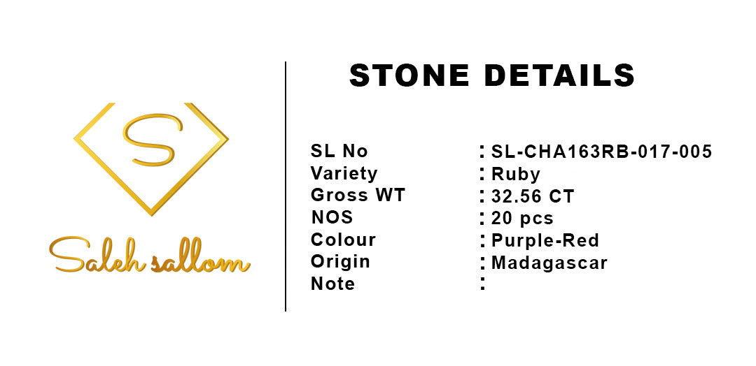 Natural Rough Ruby - 20 pcs - Saleh Sallom
