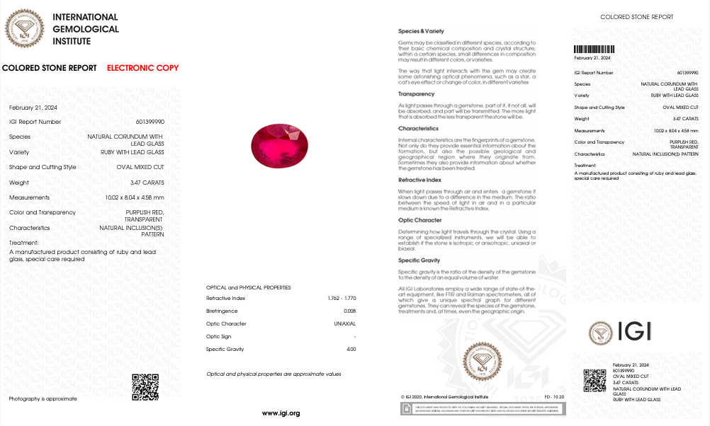 Natural Ruby - 3.47 ct - Saleh Sallom