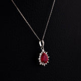 RUBY PENDANT BY SALEH SALLOM | 2.570g 18K - 0.090 CT - Saleh Sallom