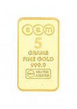 Sam Gold Bar 5 grams of pure gold, purity 999.9 - 5 grams - Saleh Sallom