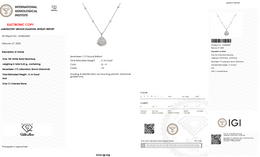Lab-Grown Diamond & Colored Stone Necklace in 18K White Gold – IGI Certified-Saleh Sallom