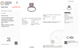 Emerald-Cut Pink Sapphire & Diamond Ring in 18K White Gold-Saleh Sallom