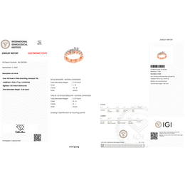 IGI Certified Natural Diamond Ring | 0.20 CT Baguette & Round Diamonds | 18K Rose & White Gold | Saleh Sallom