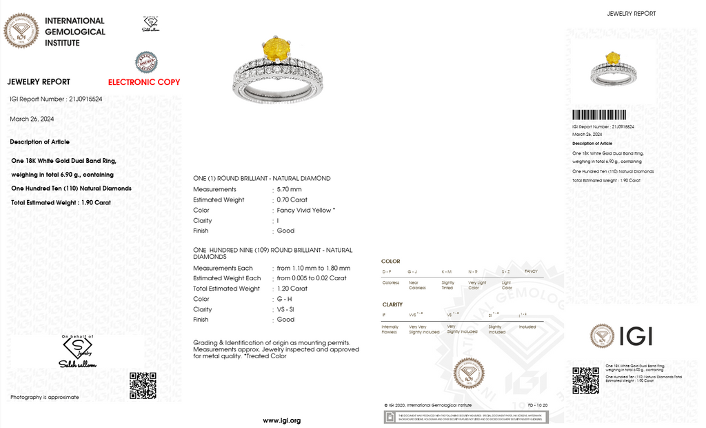 18K White Gold with Natural Diamond Pavé-Saleh Sallom