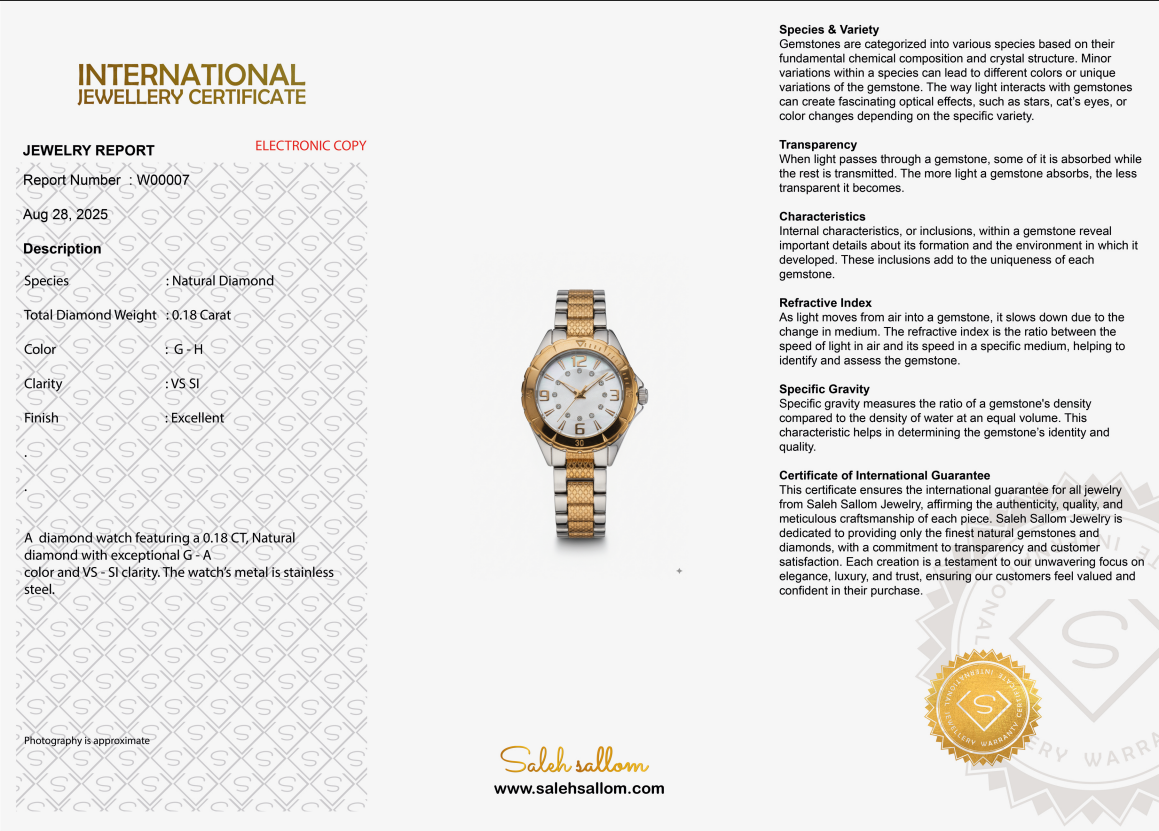 Golden Horizon Diamond Watch-Saleh Sallom