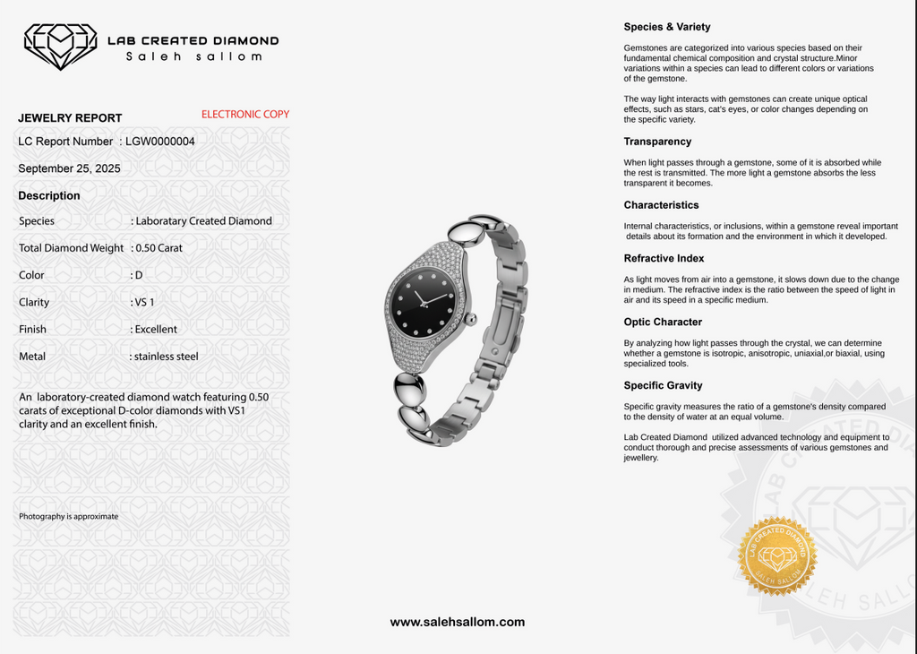 Noir Halo Diamond Watch