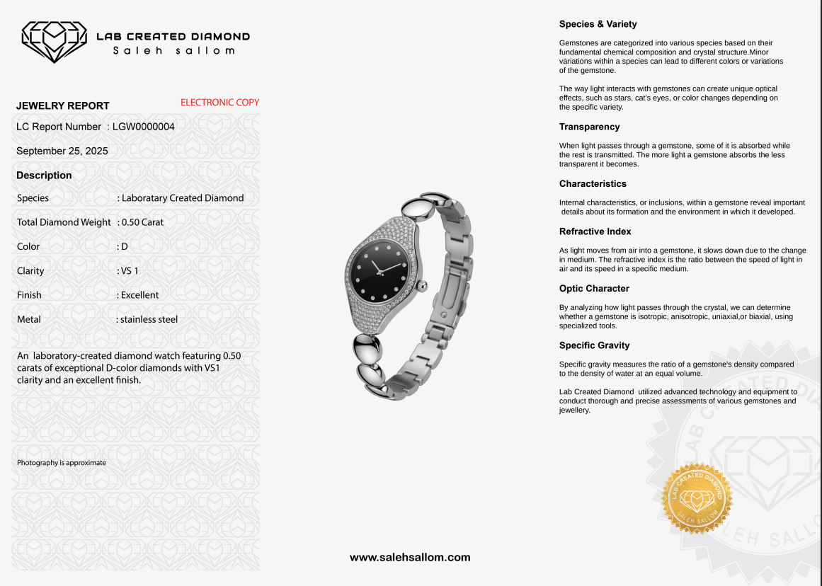 Noir Halo Diamond Watch-Saleh Sallom