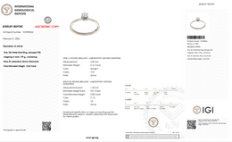 0.16 Carat F VVS Lab Diamond Solitaire Ring in 18K White Gold | 0.24ct Total | Saleh Sallom-Saleh Sallom