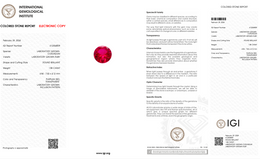 IGI Certified Laboratory Grown Ruby | 1.58 Carat Round Brilliant Cut | Purplish Red Ruby-Saleh Sallom