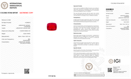 IGI Certified Laboratory Grown Ruby | 53.60 Carat Cushion Mixed Cut | Exceptional Collector Gem-Saleh Sallom