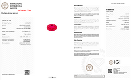 IGI Certified Laboratory Grown Ruby | 7.04 Carat Oval Mixed Cut | Purplish Red Luxury Gemstone-Saleh Sallom