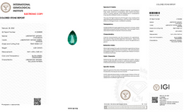 IGI Certified Laboratory Grown Bluish Green Sapphire | 6.08 Carat Pear Mixed Cut | Luxury Statement Gemstone-Saleh Sallom