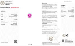IGI Certified Laboratory Grown Pink Sapphire | 5.71 Carat Cushion Cut | Vivid Pink-Saleh Sallom